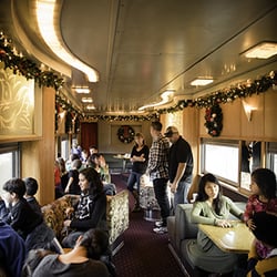 Inside "First Class" with people on board