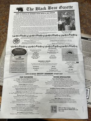 Menu photo 8 Black Bear Diner Burleson Burleson, TX