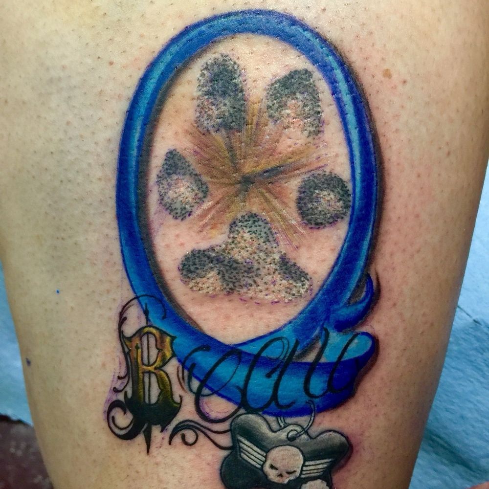 Chimera Bodyart - For my dog which passed away - Piercing Near Me - Lancaster, California Chimera Bodyart - For my dog which passed away - Piercing Near Me - Lancaster, California
