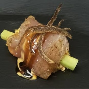 Hanamichi - Spicy Crab Meat, Cucumber Wrapped with Albacore, Eel Sauce, Spicy Mayo, Ponzu, Crispy Onions - Japanese Near Me - Anaheim, California Hanamichi - Spicy Crab Meat, Cucumber Wrapped with Albacore, Eel Sauce, Spicy Mayo, Ponzu, Crispy Onions - Japanese Near Me - Anaheim, California