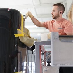 Shoreline Boat & RV Repair - Fiberglass Repair in progress