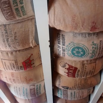 Laughing Whale Coffee Roasters - stacked bags of coffee beans - Coffee Roasteries Near Me - Lunenburg, Nova Scotia