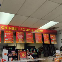 Kokito's Chinese Food and Sushi - Counter and menu for Jan 2025. With cash and card prices!