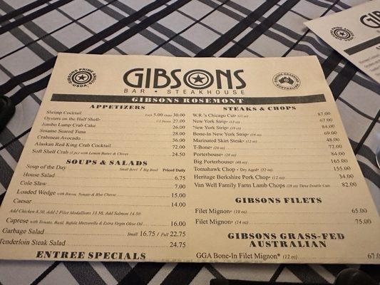 Menu photo 4 Gibsons Bar & Steakhouse Rosemont, IL Menu photo 4 Gibsons Bar & Steakhouse Rosemont, IL