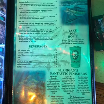 Flanigan's - Menu - Seafood Near Me - Stuart, Florida