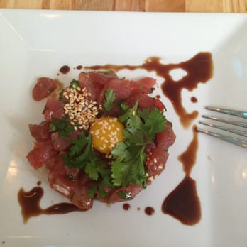 The Noble South - Tuna tartare with quail egg, watermelon, sesame, and cilantro - New American Near Me - Mobile, Alabama The Noble South - Tuna tartare with quail egg, watermelon, sesame, and cilantro - New American Near Me - Mobile, Alabama