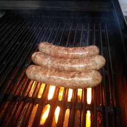 Brauts & Hots - Oh these brats are grilled!!!!