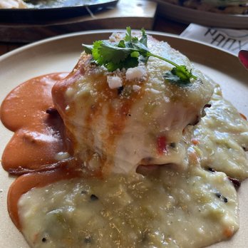 Panxa Cocina - Christmas Stacked Enchiladas - Cocktail Bars Near Me - Long Beach, California Panxa Cocina - Christmas Stacked Enchiladas - Cocktail Bars Near Me - Long Beach, California