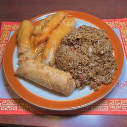 Haluwa - Sweet and Sour Chicken Lunch Combo with Egg Roll