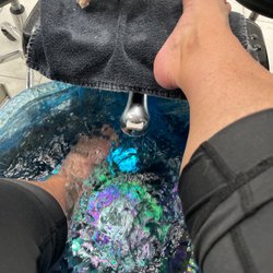 Diva Nails and Spa - Enjoying my pedicure!