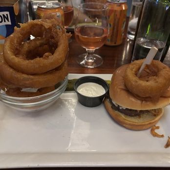 Citizen Burger Bar - Little Bleu with Beer-Battered Onion Rings - Burgers Near Me - Charlottesville, Virginia