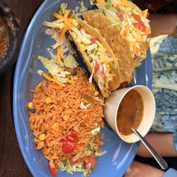 Emiliano's Mexican Cuisine - Los Tres Tacos with charro beans