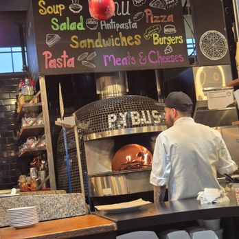 Fire at Pybus Public Market - Pizza Near Me - Wenatchee, Washington