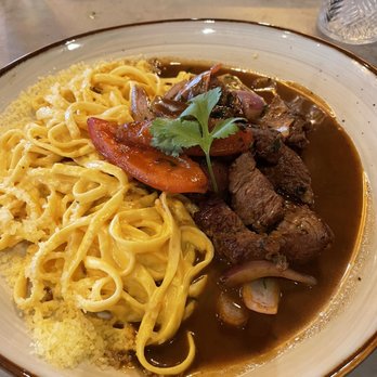 embarcadero 41 - Lomo with linguini a la huancaina - Sushi Bars Near Me - Boca Raton, Florida