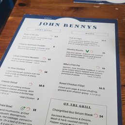 Menu looked great