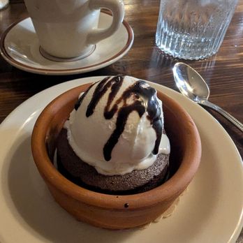 Adour Bistro - Ending with a very nice well sized chocolate lava cake. - American Near Me - Bayonne, New Jersey