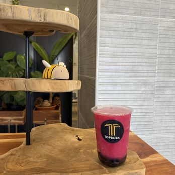 Top Boba - Dragon Fruit-Watermelon Slush with boba! - Bubble Tea Near Me - Las Vegas, Nevada