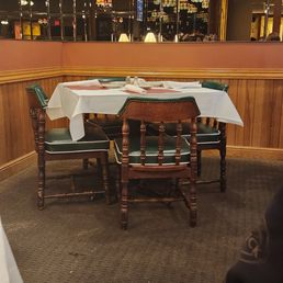 a table and chairs in a restaurant a table and chairs in a restaurant