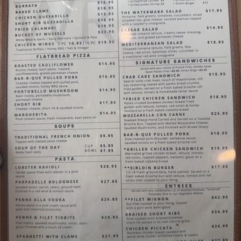 The Watershed Kitchen and Bar - Dinner menu Jan 2026 - Breakfast & Brunch Near Me - Jamesport, New York