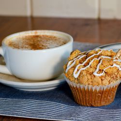 Pumpkin Spice Muffins and Loaves, drizzled with a sweet icing.