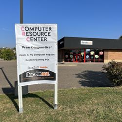 Computer Resource Center - Inver Grove Heights - Our outdoor banner on Concord Blvd in front of the NerdinOut Store