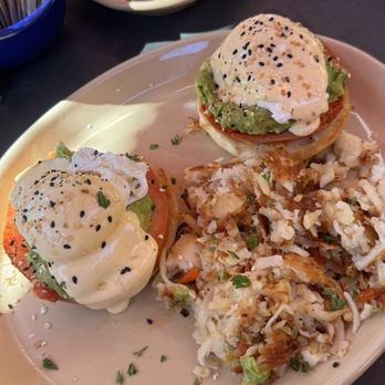 Snooze, an A.M. Eatery - Smashed Avocado Benny* - Breakfast & Brunch Near Me - Tustin, California