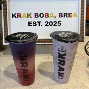 Krak Boba - Cosmos Serenade (with Crystal Boba and Taro Twiist with Crystal Boba - Bubble Tea Near Me - Brea, California Krak Boba - Cosmos Serenade (with Crystal Boba and Taro Twiist with Crystal Boba - Bubble Tea Near Me - Brea, California
