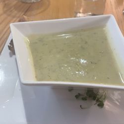 Zucchini soup with bleu cheese unless