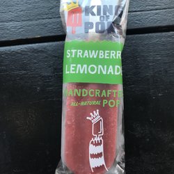 King of Pops Cart - Tangy strawberry lemonade icecream is all i need to beat Hotlanta(hot Atlanta) summer.