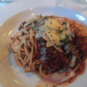 Tree House Cafe - Pasta Bolognese - fresh linguini, homemade meat sauce and parmesan (simple but delicious!) - Mediterranean Near Me - Carmel, California