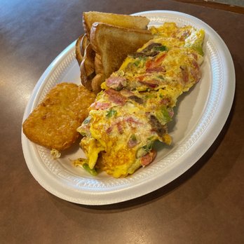 Kim's Diner - Western omelet with hash brown patty - Diners Near Me - Huntsville, Alabama Kim's Diner - Western omelet with hash brown patty - Diners Near Me - Huntsville, Alabama