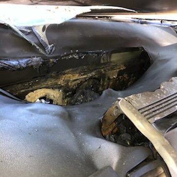 Meineke Car Care Center - My car after it burned  after these guys serviced it - Auto Repair Near Me - Fallbrook, California