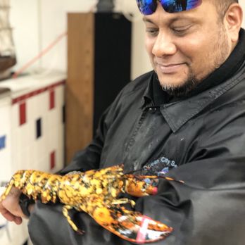 Ocean City Seafood - Look at this Rare Calico Lobster they named EVE! 1 in 30 million! - Seafood Markets Near Me - Silver Spring, Maryland Ocean City Seafood - Look at this Rare Calico Lobster they named EVE! 1 in 30 million! - Seafood Markets Near Me - Silver Spring, Maryland