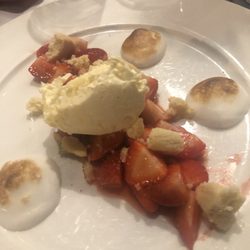 Strawberries "n" cream and crushed shortbread