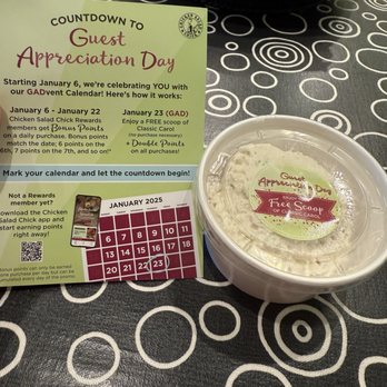 Chicken Salad Chick - Scoop of chicken salad for Customer Appreciation Day. - Southern Near Me - Whitestown, Indiana