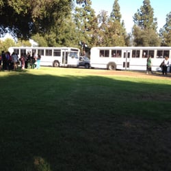 Hollywood Bowl Park & Ride - Standing in the shade for a bit. Look for these shuttles.