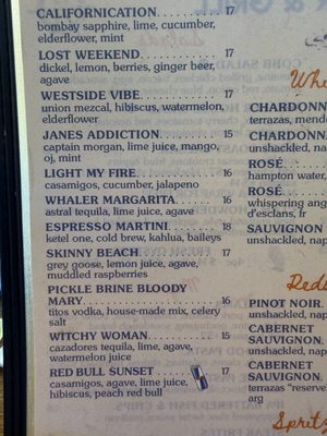 Menu photo 1 The Whaler Santa Monica, CA Menu photo 1 The Whaler Santa Monica, CA