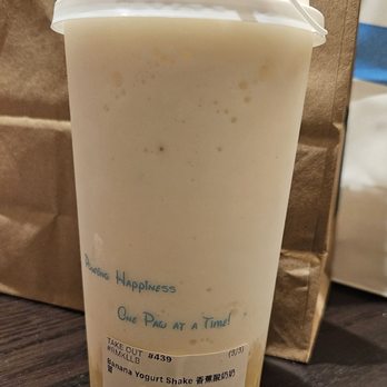 Pawfect Drinks - Banana Yogurt Shake. The BOMB!!! - Bubble Tea Near Me - San Gabriel, California Pawfect Drinks - Banana Yogurt Shake. The BOMB!!! - Bubble Tea Near Me - San Gabriel, California