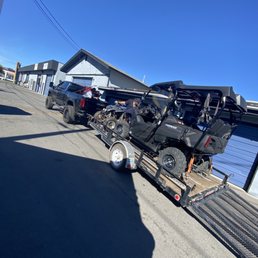 Honda rental and trailer. Honda rental and trailer.