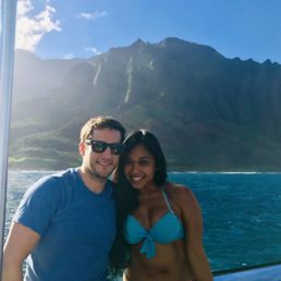 A photo of us in front of the beautiful cliffs :)