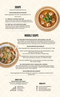 Menu photo 4 Thai Orchid Restaurant Eau Claire, WI