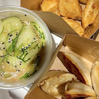 Brooklyn Dumpling Shop - Mid dumplings and cucumber salad - Dim Sum Near Me - Dallas, Texas Brooklyn Dumpling Shop - Mid dumplings and cucumber salad - Dim Sum Near Me - Dallas, Texas