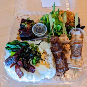 Sumiya Bento - Bento B w/ Ontama Rice, Nasu Agebitashi & Ume Miso Dressing - 4/5 - Japanese Near Me - Milpitas, California