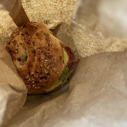 Rescate Coffee - Bagel was actually hard, avocado wasn't ripe yet so it made the whole bagel bitter, and the proteins didn't add any flavor to the bagel
