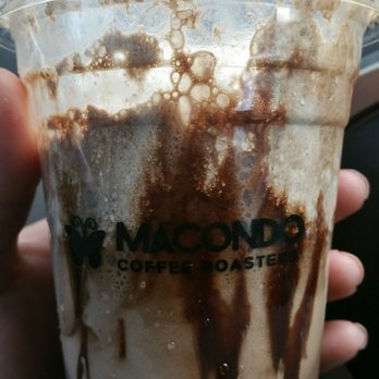 Macondo Coffee Roasters - Half drank Chocolate frappe - Coffee & Tea Near Me - Doral, Florida