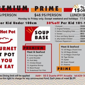 101 Pot All You Can Eat - Hot Pot Near Me - Arcadia, California