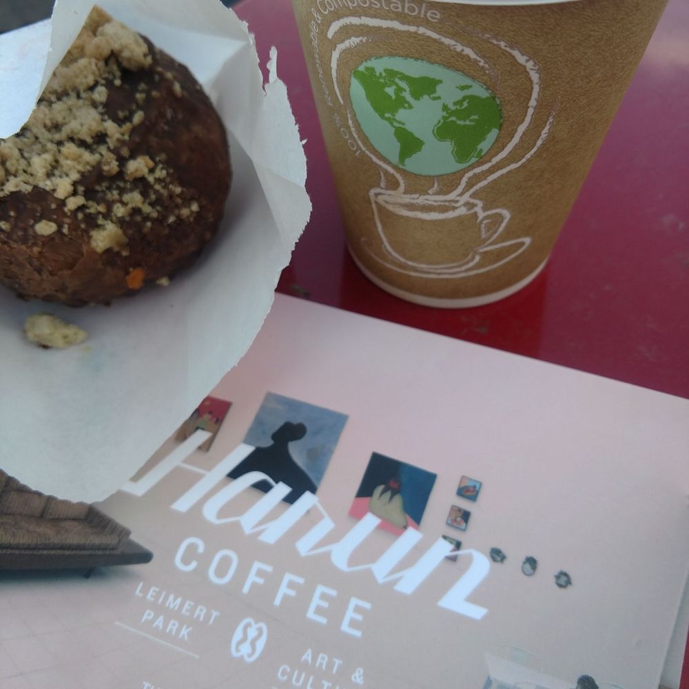 Harun Coffee - Small dirty chai soy latte w/ vegan chocolate crumble donut. - Coffee & Tea Near Me - Los Angeles, California Harun Coffee - Small dirty chai soy latte w/ vegan chocolate crumble donut. - Coffee & Tea Near Me - Los Angeles, California