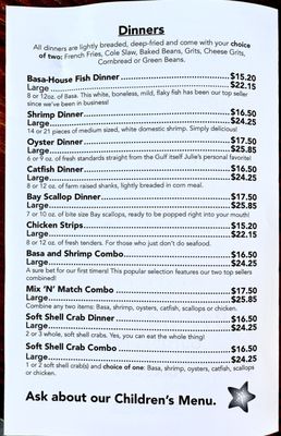 Menu photo 1 The Fish House Ruskin, FL