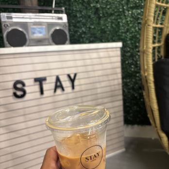 Stay Coffee - Iced hazelnut latte, with oatmilk and extra shot! - Coffee & Tea Near Me - Lawndale, California Stay Coffee - Iced hazelnut latte, with oatmilk and extra shot! - Coffee & Tea Near Me - Lawndale, California