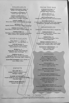 Menu photo 8 Oxbow Bar & Grill Fort Myers, FL
